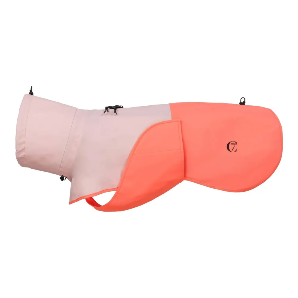 Cloud 7 Hunderegenmantel Aktiv - peach / neon pink -  Farbe: peach / neon pink, Grösse: 3