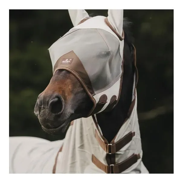 Kentucky Fliegenmaske Classic mit Ohren - Silver -  Farbe: Silver, Grösse: Cob