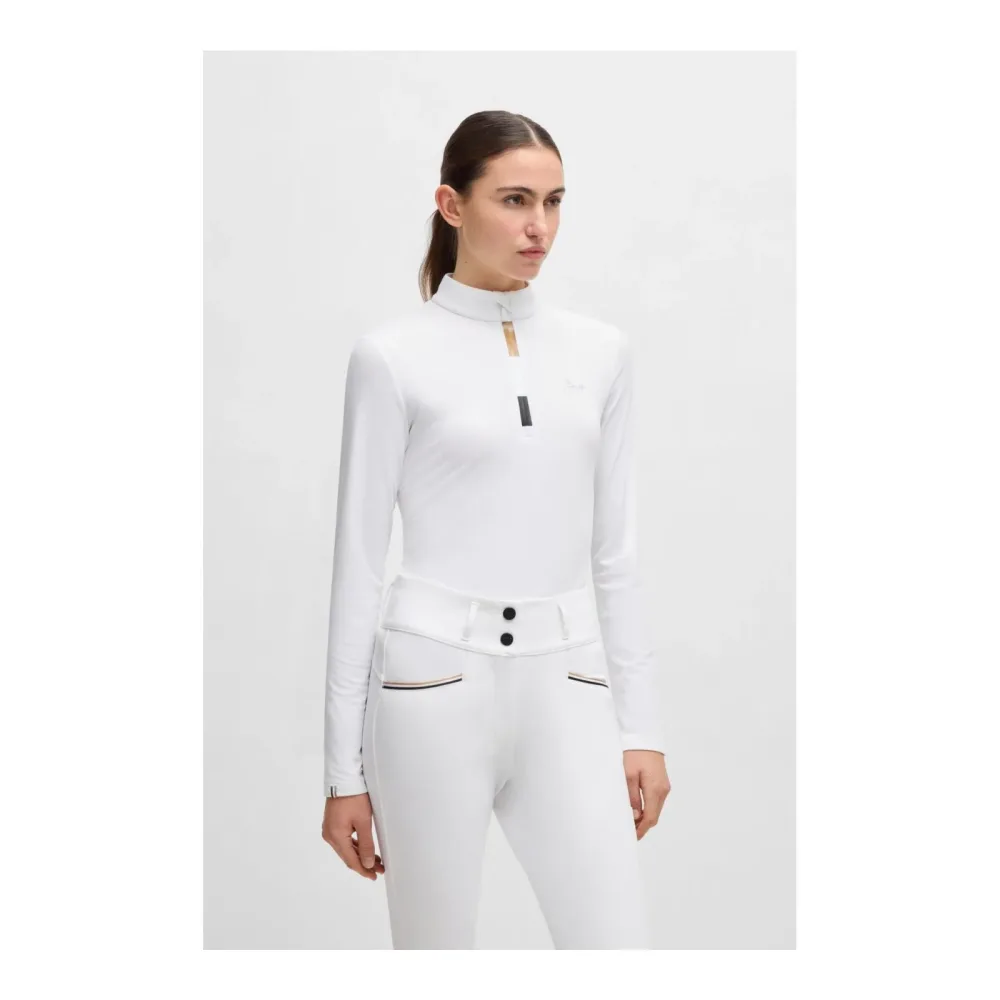 BOSS Equestrian Turniershirt Minou - Weiss -  Grösse: S