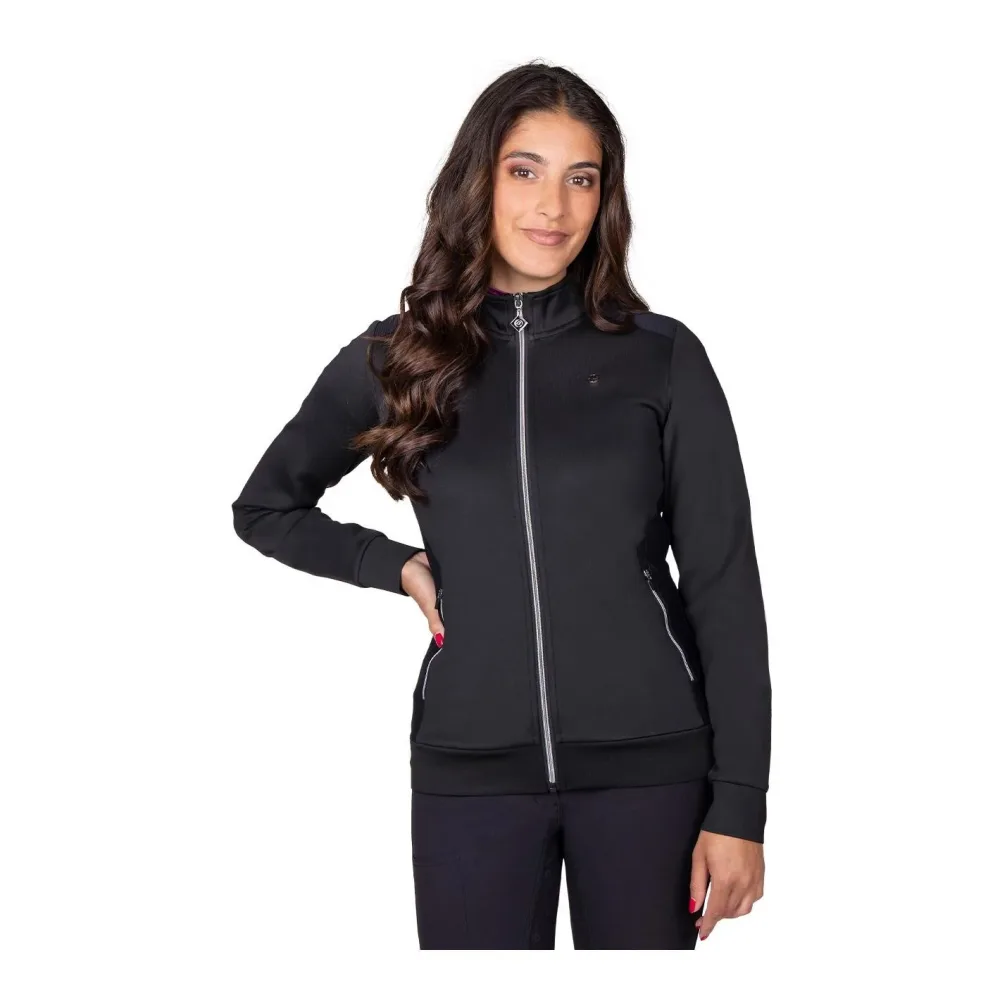 QHP Sweatjacke Djune Damen - Schwarz -  Grösse Bekleidung Damen: 44