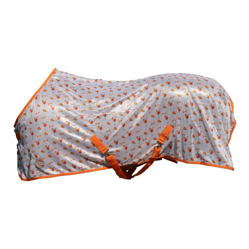 HKM Fliegendecke Splash - Orange -  Grösse: 135 cm