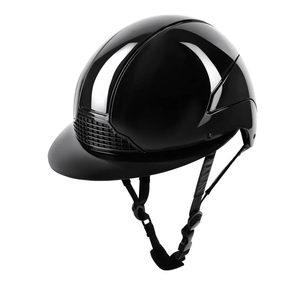 Swing Reithelm H24 Lady Glossy - Schwarz Glanz -  Farbe: Schwarz Glanz, Grösse Reithelm: 57-59