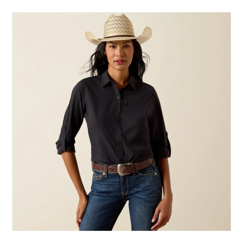 Ariat T-Shirt VentTek Western Damen - Black -  Grösse: XS