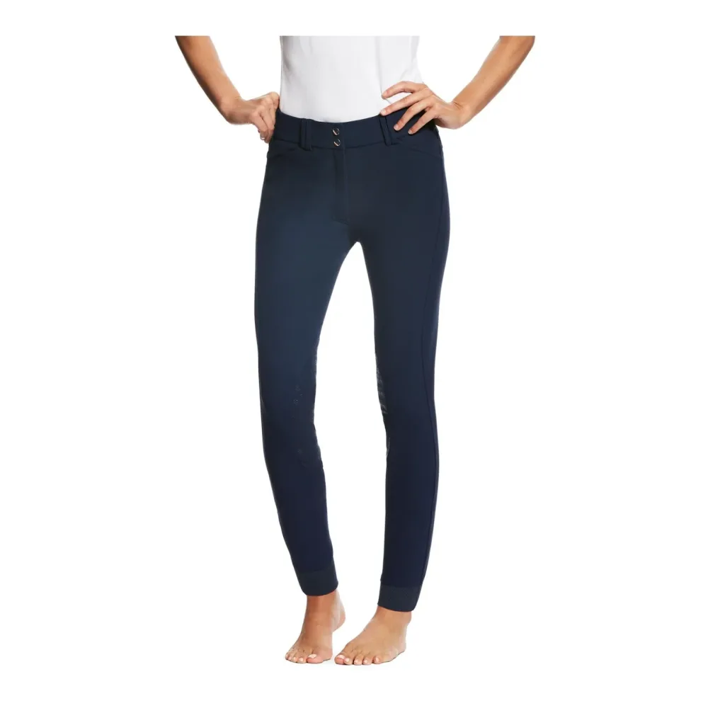 Ariat Reithose Kniebesatz Tri Factor Grip Damen - Navy -  Grösse Bekleidung Damen: 34