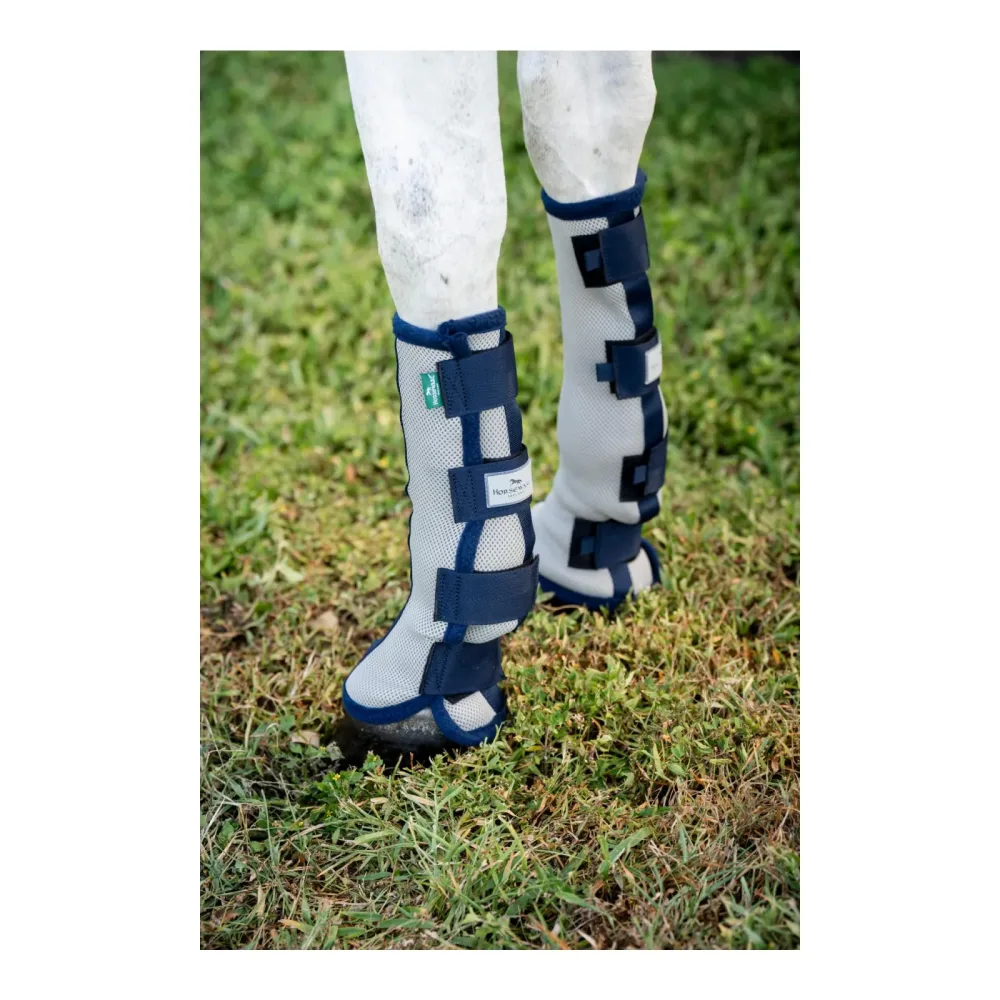 Fliegengamaschen Horseware - set of 2 - Silver/Navy -  Grösse Pferd: Pony