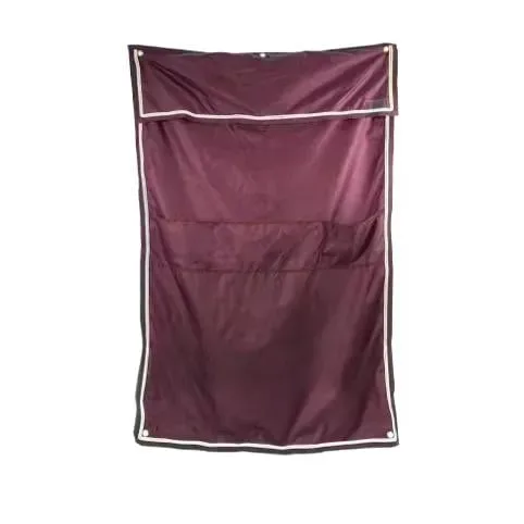 Kentucky Boxenwandvorhang wasserdicht classic mit Taschen - Bordeaux -  Farbe: Bordeaux, Grösse: 135x200cm