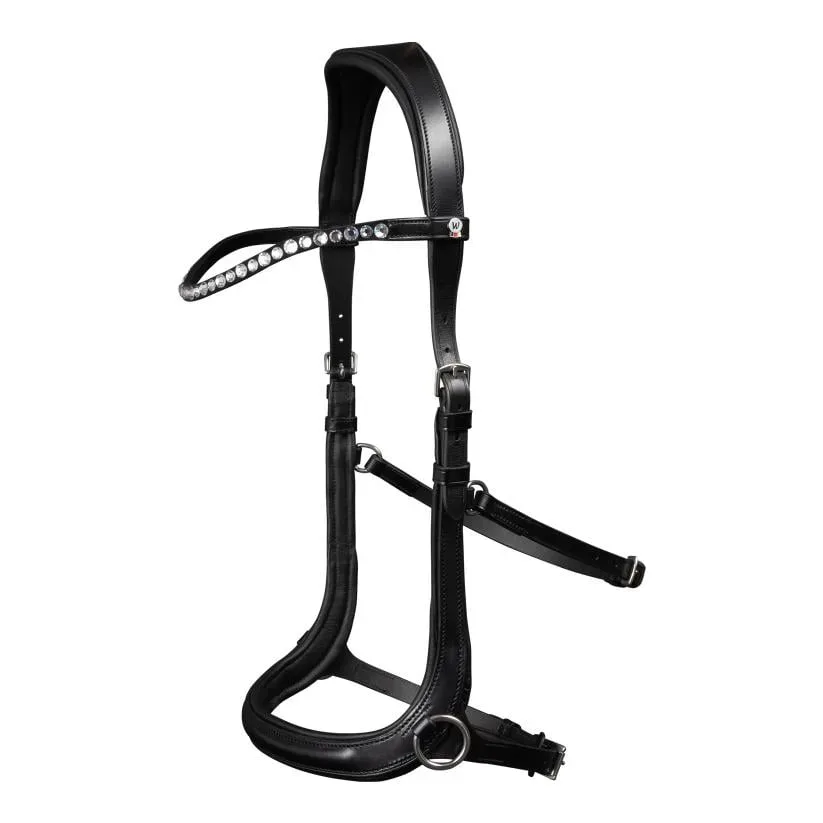 Waldhausen Trensenzaum X-Line Gebisslos Sensation - Schwarz -  Farbe: Schwarz, Grösse: WB
