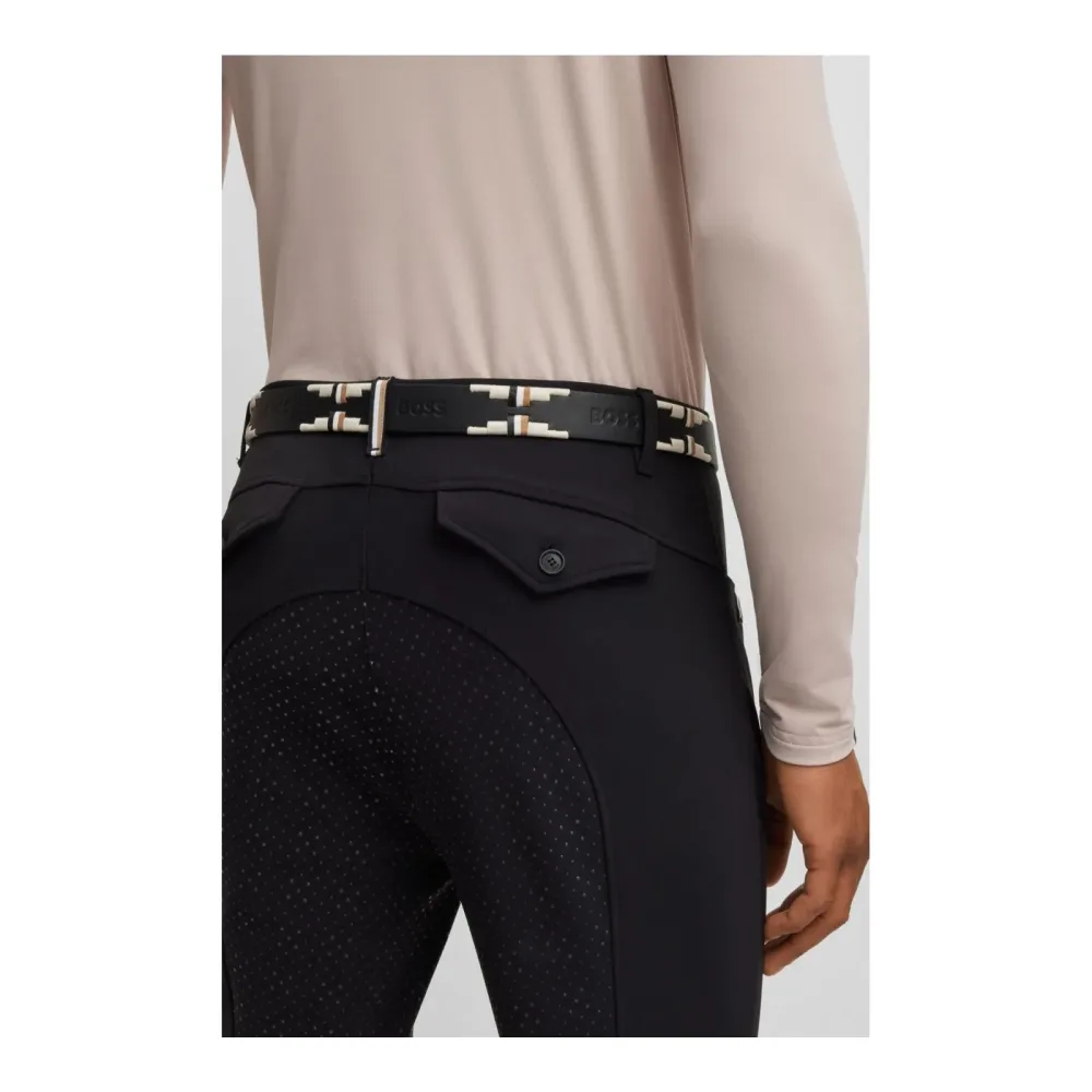 BOSS Equestrian Gürtel Polo Signature - Black -  Länge Damen/Herrengürtel: 85 cm