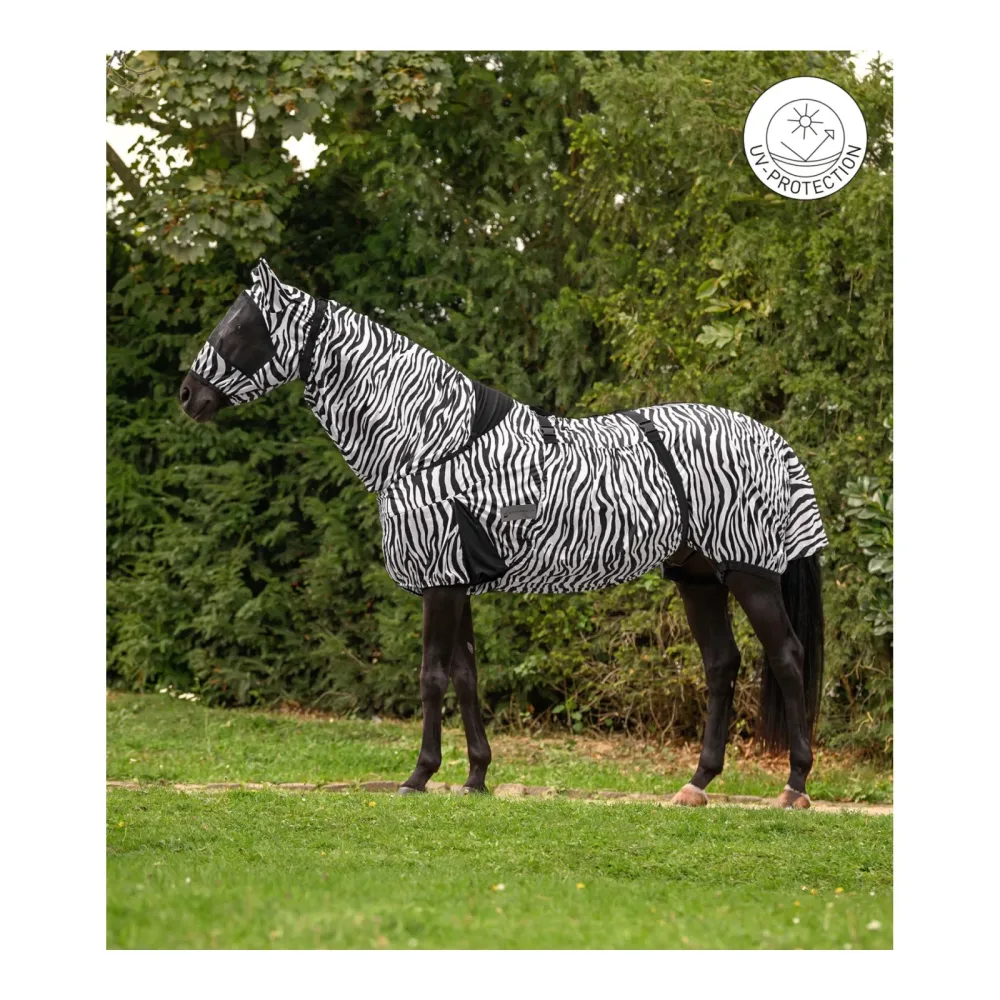 Waldhausen Ekzemerdecke Zebra Premium - Schwarz/Weiss -  Grösse Pferdedecken: 115 cm