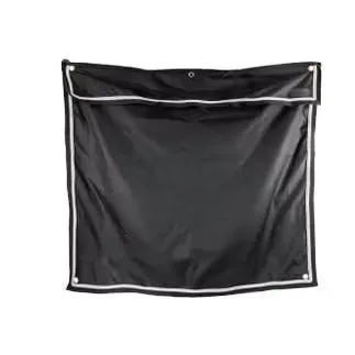 Kentucky Boxenwandvorhang wasserdicht classic kurz - Schwarz -  Grösse: 135x125 cm, Farbe: Schwarz