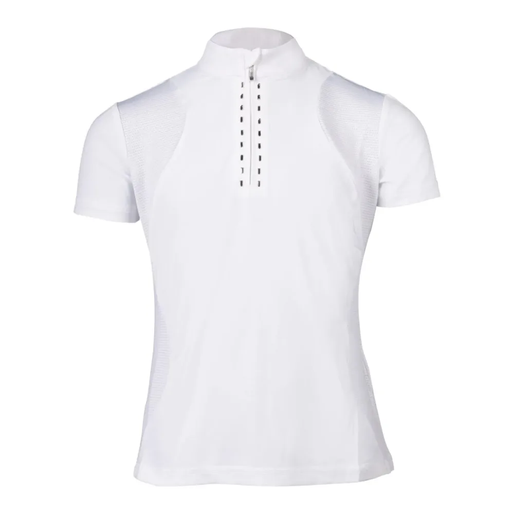 HKM Turniershirt Glam Kids - Weiss -  Grösse: 128, Farbe: Weiss