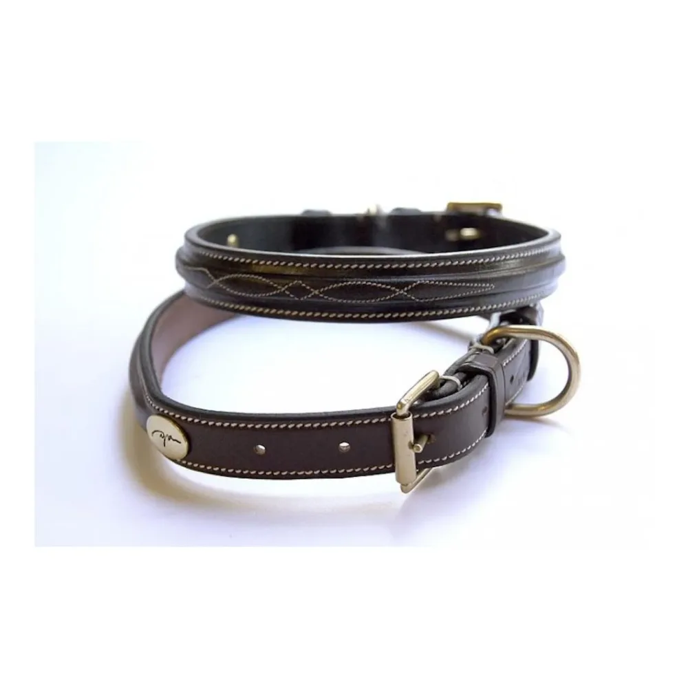 Dy'on Hundehalsband “fancy” - braun Grösse Hundehalsband: 35 cm