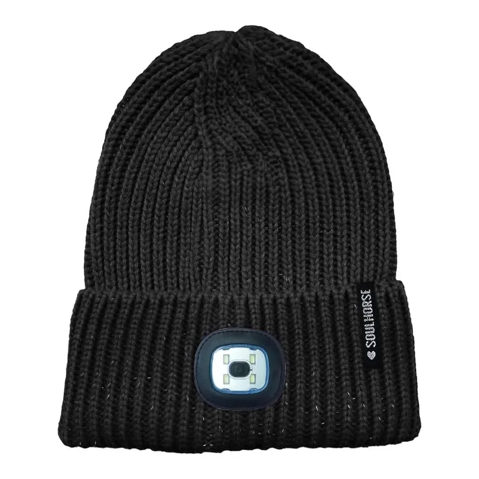 Soulhorse XL Beanie “Reflex & Light” mit LED - Black -  Farbe: Black, Grösse: One Size