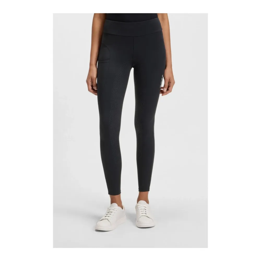 BOSS Equestrian Reitleggins Harriett Highwaist Vollbesatz Damen - Black -  Grösse: S, Farbe: Black