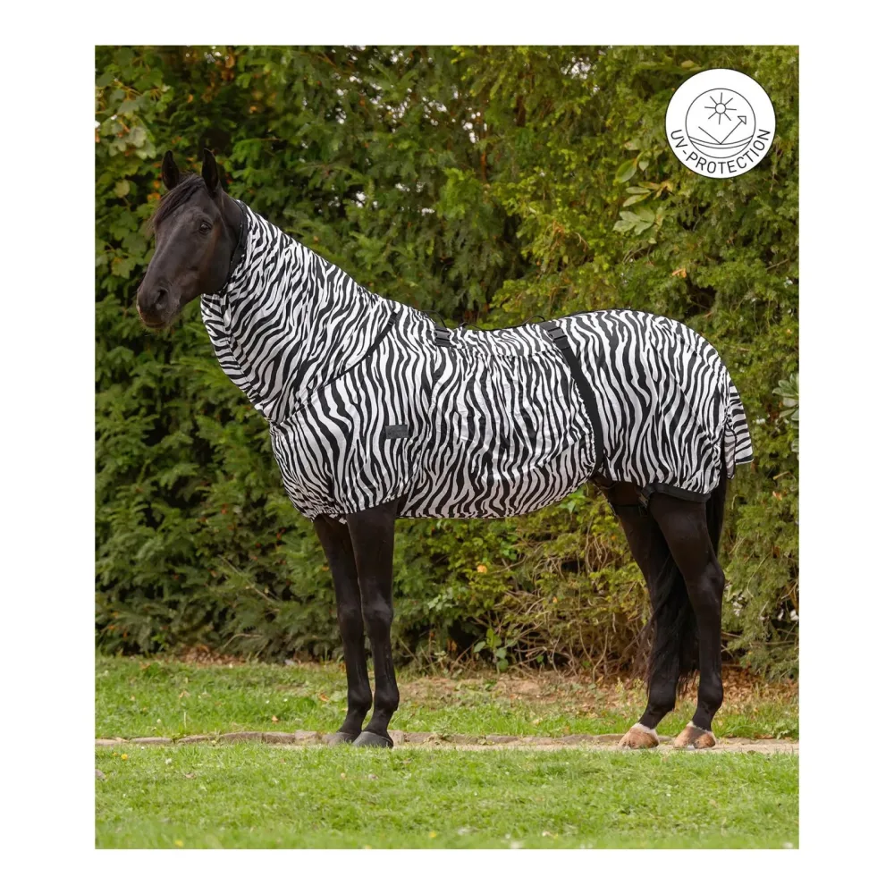 Waldhausen Ekzemerdecke Zebra Basic - Schwarz/Weiss -  Farbe: Schwarz/Weiss, Grösse Pferdedecken: 135 cm