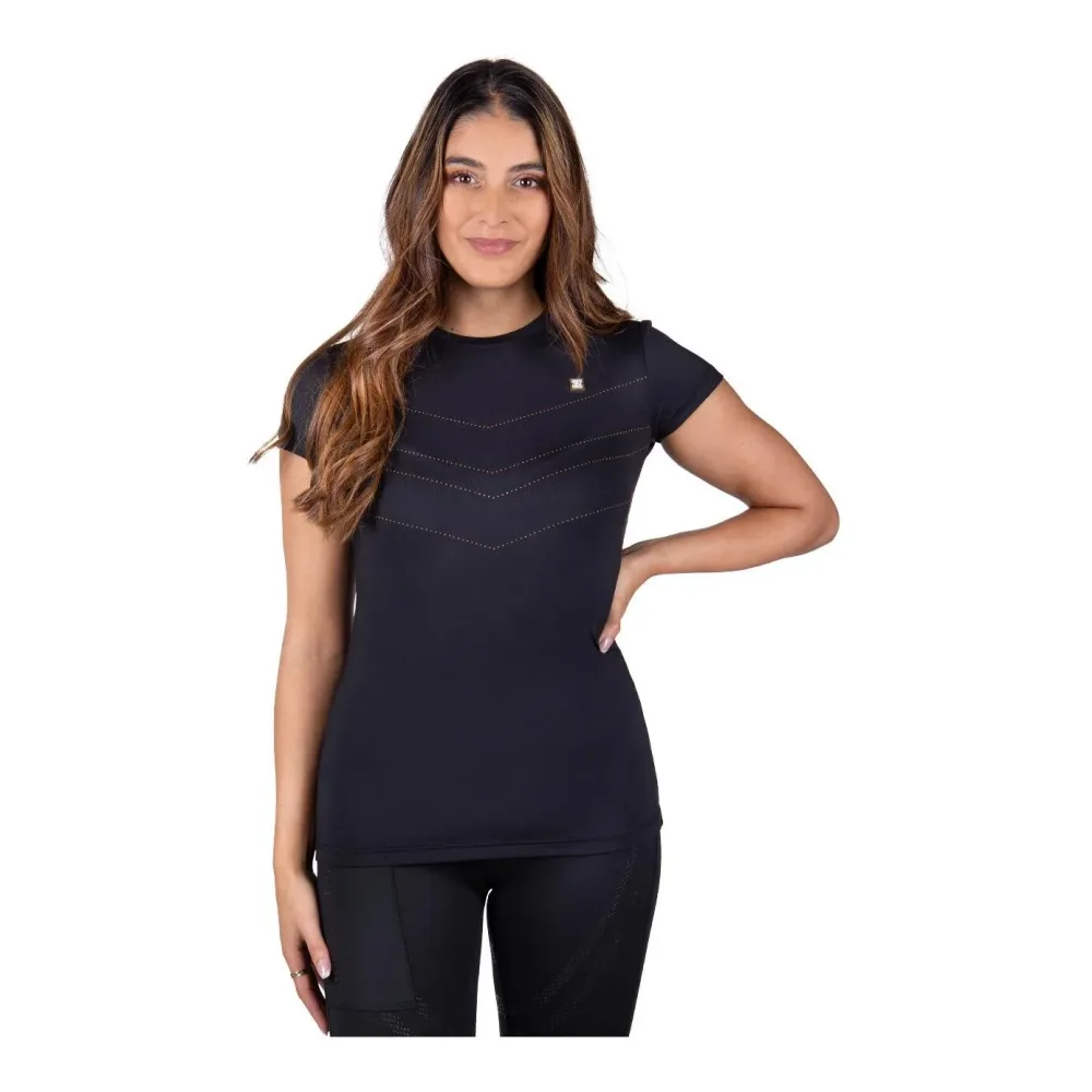 QHP Sportshirt Menton Damen - Schwarz -  Grösse Damen: 36, Farbe: Schwarz