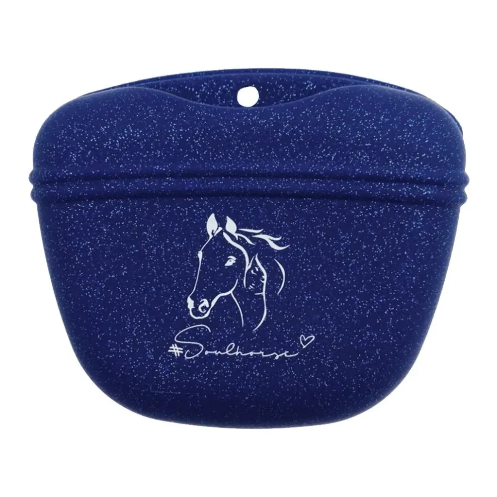 Soulhorse Leckerlibeutel aus Silikon - Blau Glitzer -  Grösse: 1 Stk, Farbe: Blau Glitzer