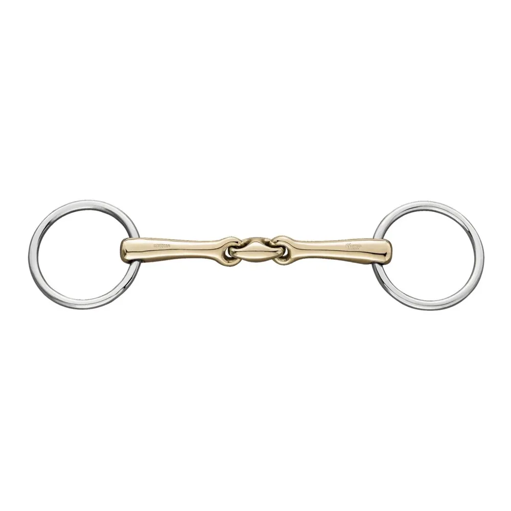 Sprenger Unterlegtrense KK ULTRA 14mm doppelt gebrochen Sensogan - Gold / Silber -  Gebisslängegrösse: 13.5 cm