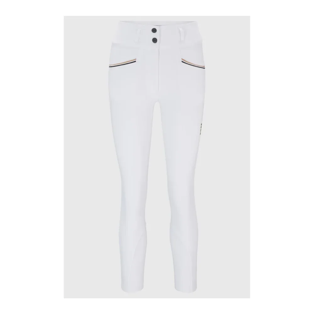 BOSS Equestrian Reithose Hannah Kniebesatz Damen - White -  Farbe: White, Grösse Bekleidung Damen: XS
