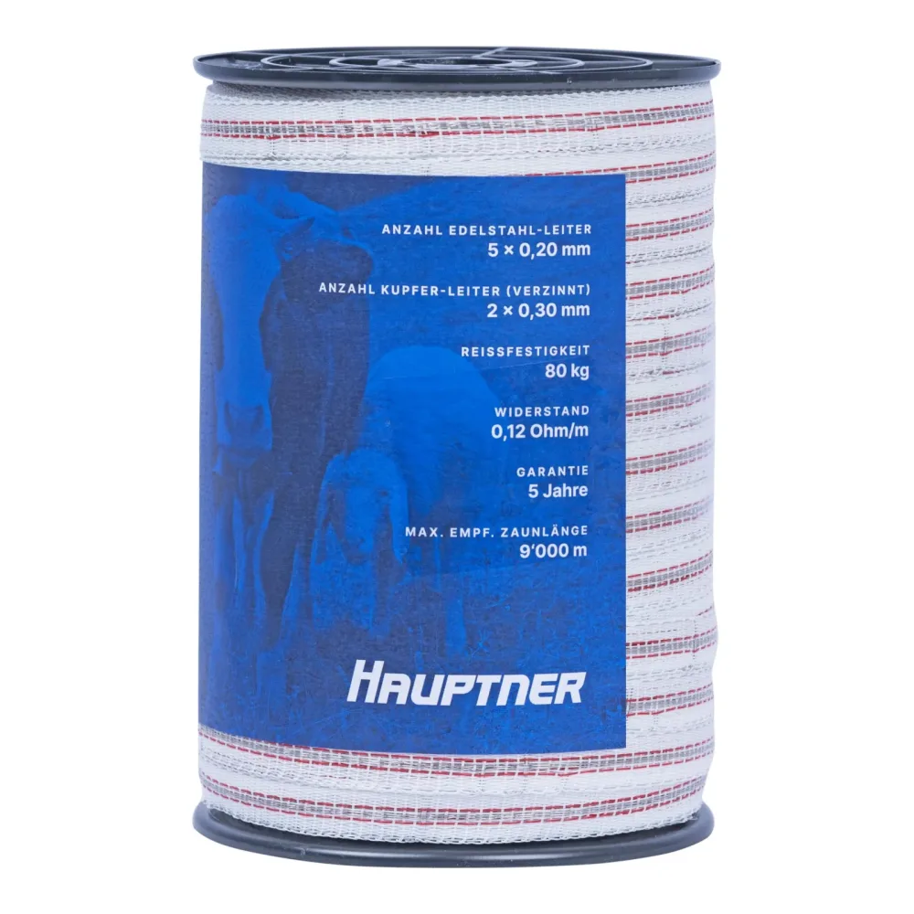 Hauptner Weidezaunband PremiumLine XL - Weiss/Rot -