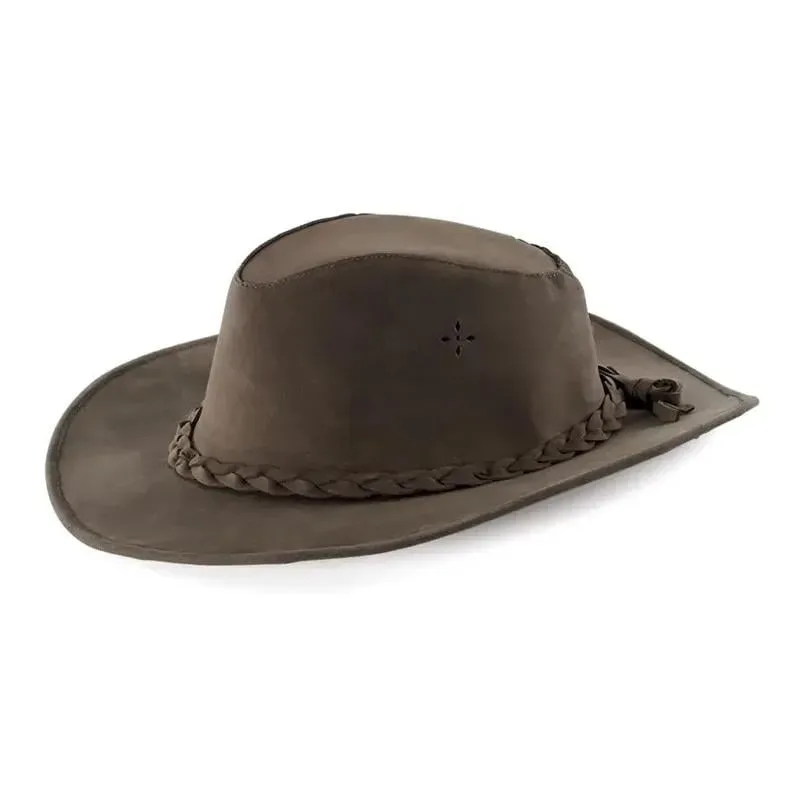Lakota Westernhut Leder Zopfband Capello - Braun -  Farbe: Braun, Grösse: S
