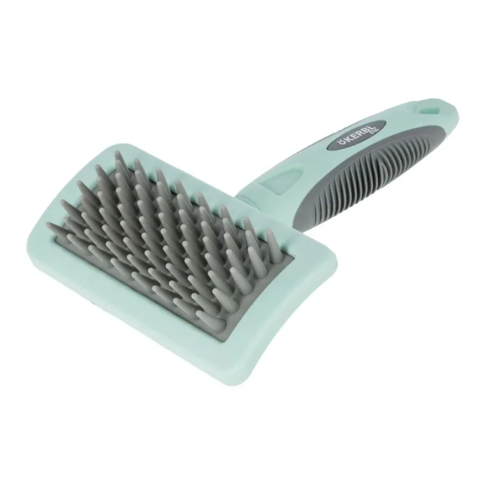 Kerbl Pet Massagebürste - Mint/Grau -
