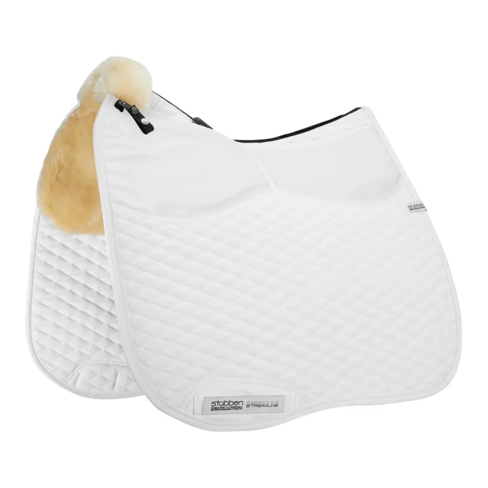 Stübben Streamline Korrekturschabracke Lammfell Dressur - Weiss -  Grösse Schabracken: L, Farbe: Weiss