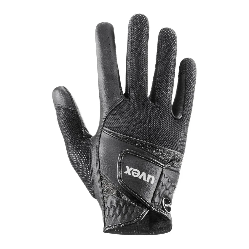 Uvex Reithandschuhe Sumair Glamour - Black-Black -  Farbe: Black-Black, Grösse Handschuhe: 7