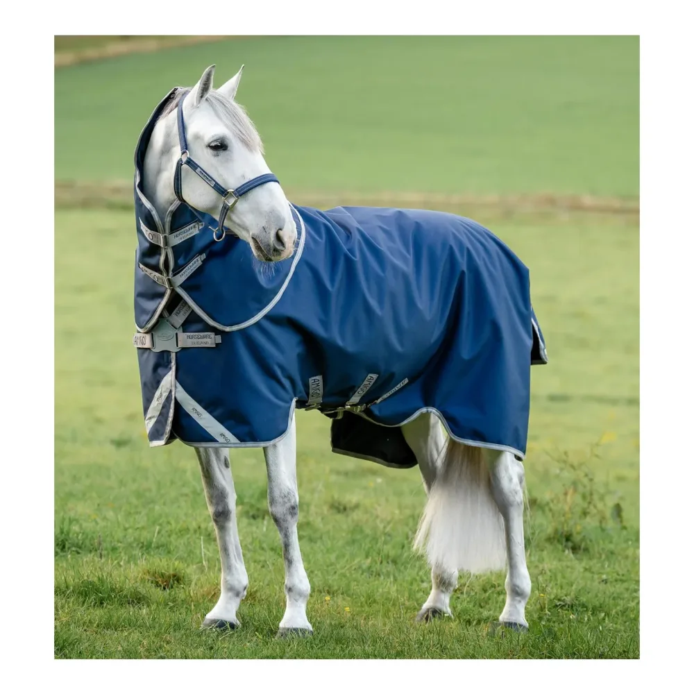 Horseware Amigo 1200D FieldSafe Plus Weidedecke 50g - Navy/Titanium Grey & Silver -  Grösse: 140 cm