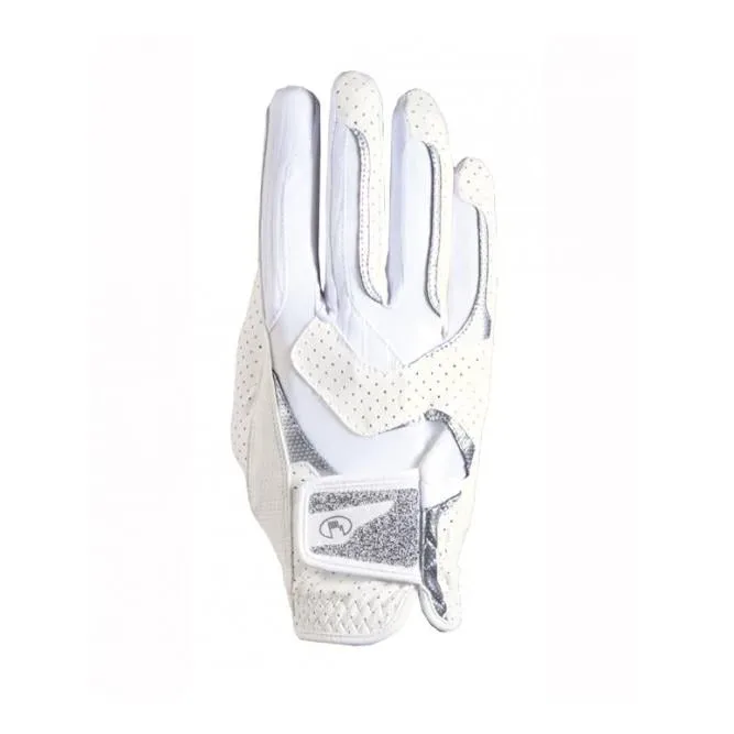 Roeckl Reithandschuh Function Lara - weiss silver Grösse Handschuhe: 8, Farbe: Weiss Silver