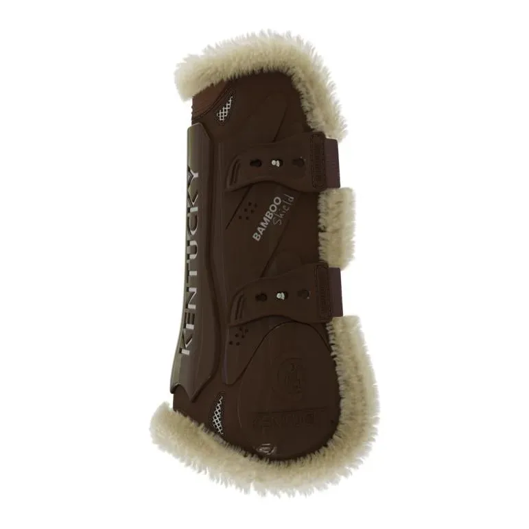 Kentucky Gamaschen Vegan Lamfell Bamboo Elastik - braun Grösse: M
