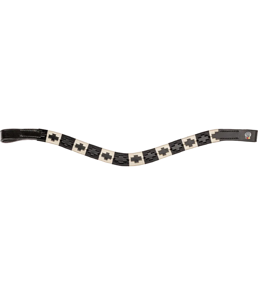Waldhausen Stirnband Polo X-Line - Schwarz Beige -  Farbe: Schwarz Beige, Grösse: VB