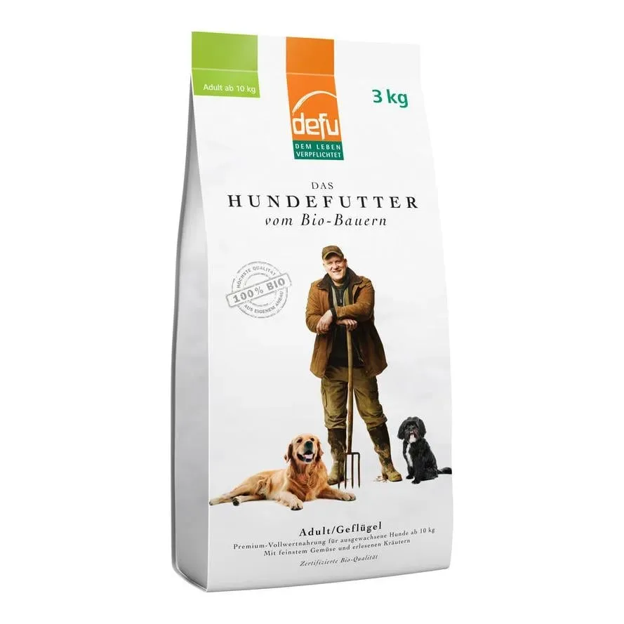 defu Bio Premium Trockenfutter Adult Geflügel - Natur -  Grösse: 3 kg