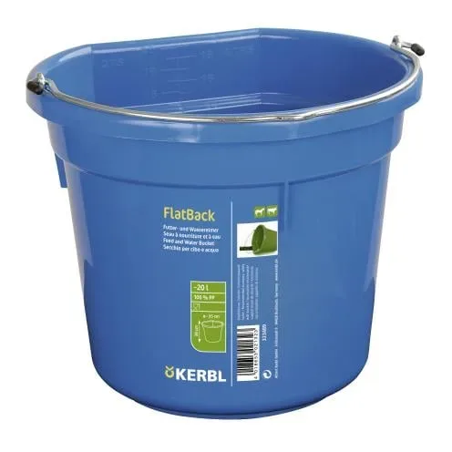 Kerbl Futter - und Wassereimer FlatBack - blau - Glacier-deepsea -