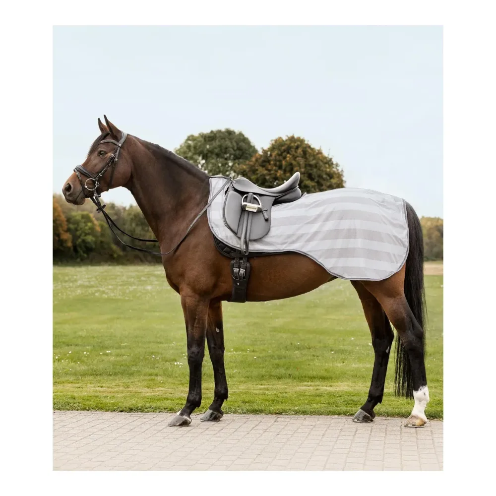 Waldhausen Fliegen-Ausreitdecke Comfort - Silbergrau -  Grösse: Pony