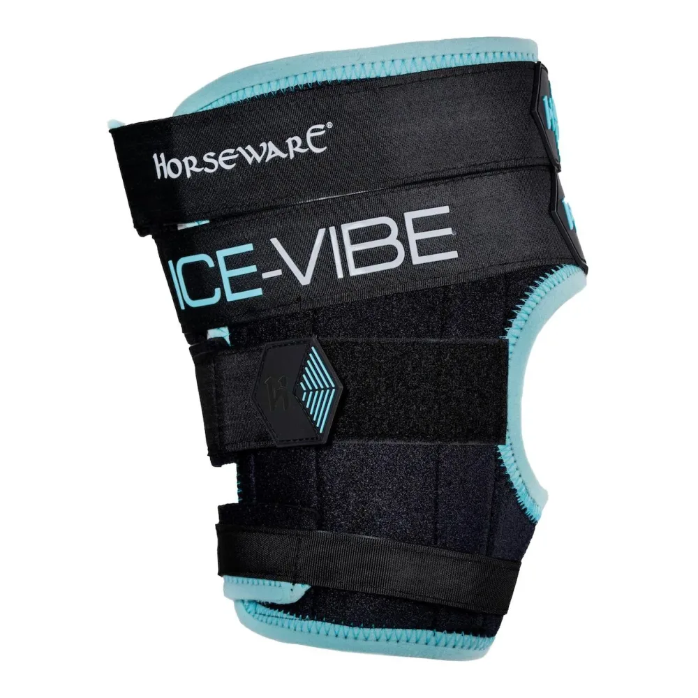 Horseware Ice-Vibe Hock Wrap - Black/Aqua -