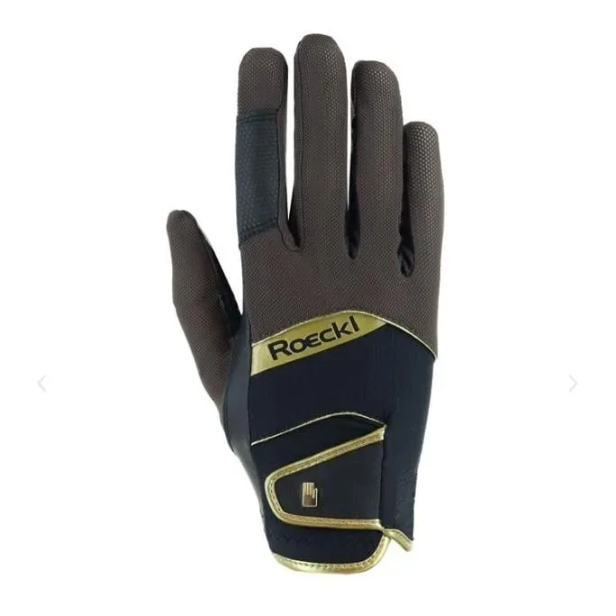 Roeckl Reithandschuh Millero - Dark Mocha/Black -  Farbe: Dark Mocha/Black, Grösse Handschuhe: 6