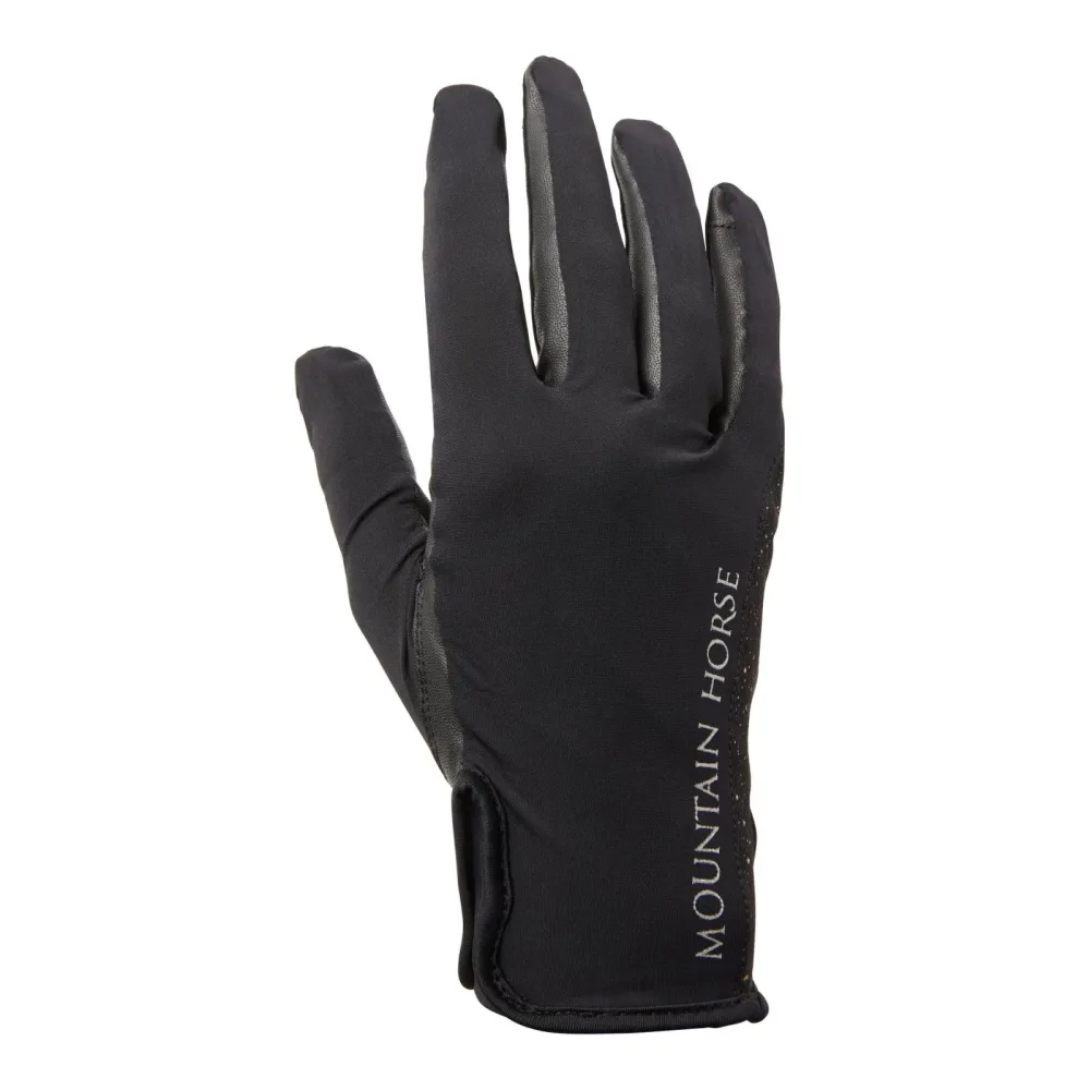 Mountain Horse Sparkle Cooling Glove - Black -  Grösse Bekleidung Damen: L
