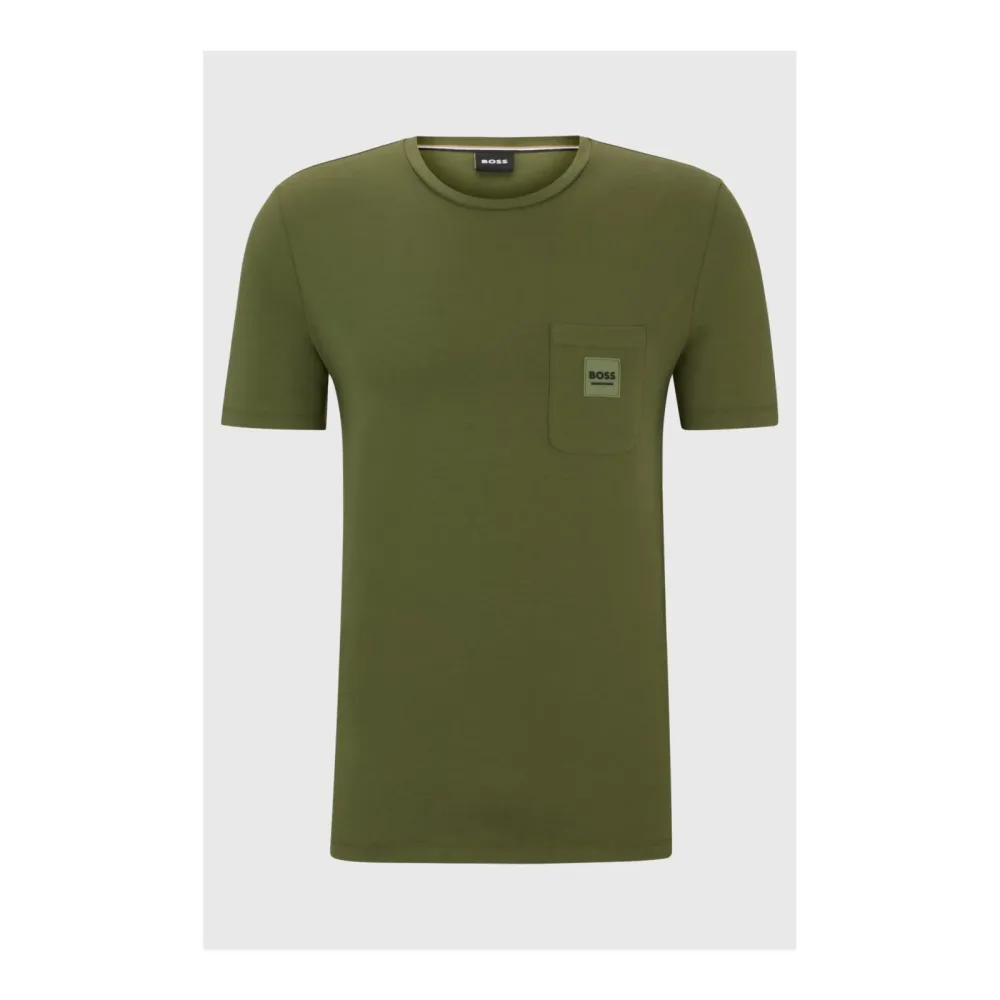 BOSS Equestrian T-Shirt Stan Pocket Herren - Olivine -  Grösse Bekleidung Herren: L