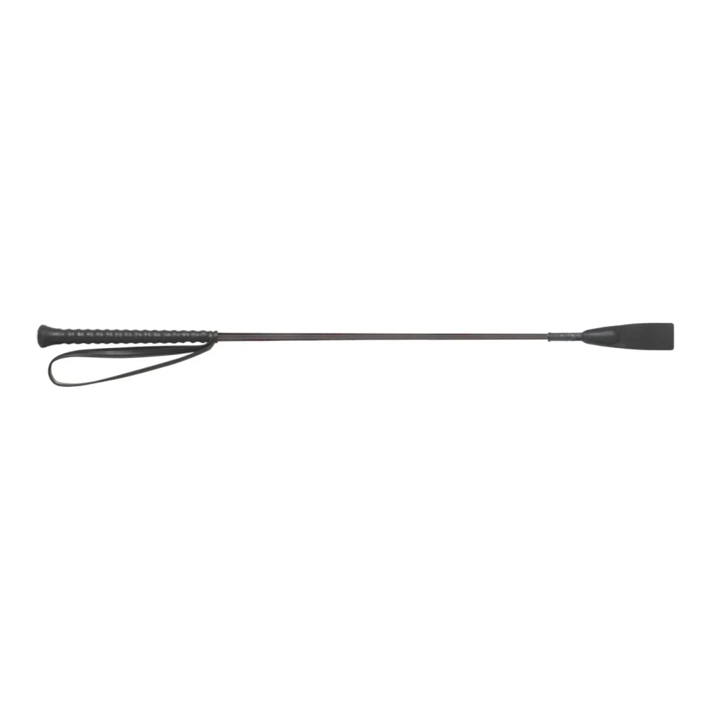 Fleck Springgerte/ Nylongespinst mit Rubber-Griff und Handlasche - Schwarz -