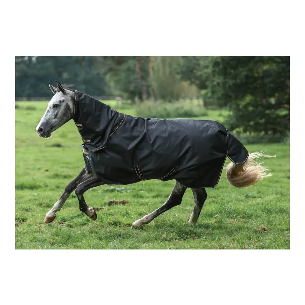 Bucas Weidedecke Irish Turnout 150 + Neck - Black/Gold -  Grösse: 115 cm