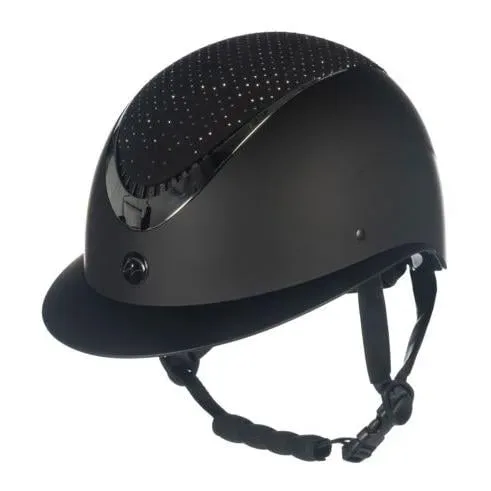 HKM Reithelm Alarion Diamond - Schwarz/Schwarz -  Reithelmgrössen: 58-60, Farbe: Schwarz/Schwarz