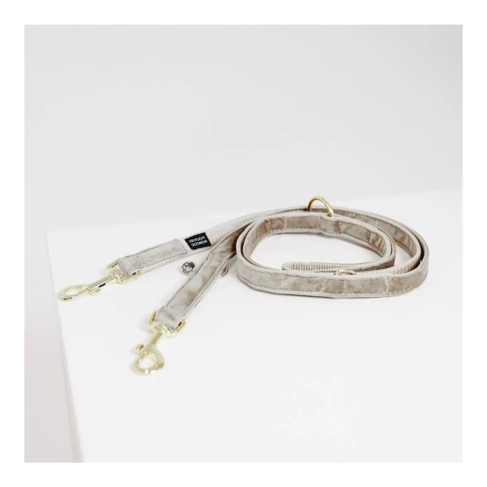 Kentucky Dogwear Hundeleine Velvet - Beige -  Länge: 2 m, Farbe: Beige