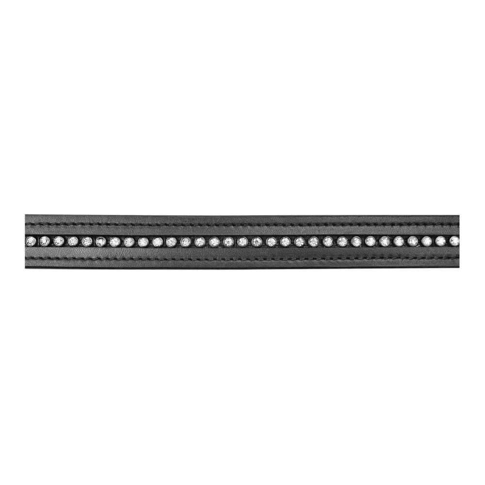 Waldhausen Gurtzügel mit Strasskette - schwarz/weiss Grösse Zaum: WB
