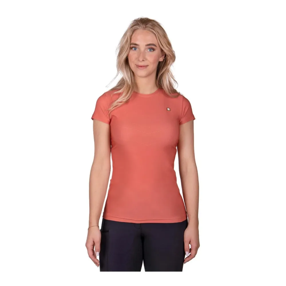 QHP Sportshirt Menton Damen - Amber Gold -  Farbe: Amber Gold, Grösse Damen: 34