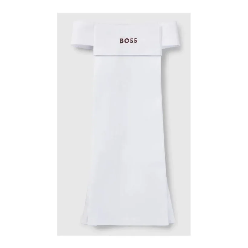 BOSS Equestrian Plastron Logo Glitzer - Weiss -