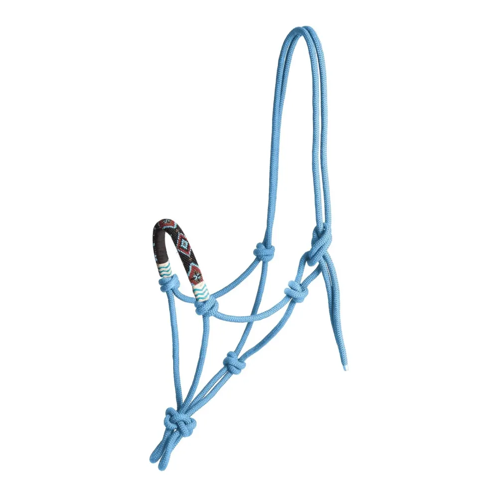 Waldhausen Knotenhalfter Pearls - azurblau Farbe: Azurblau, Grösse: VB