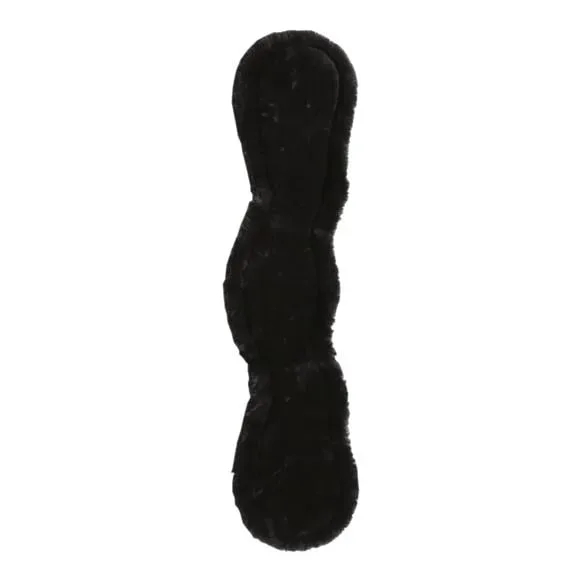Kentucky Lammfellcover anatomischer Kurzgurt - Schwarz -  Länge: 75 cm