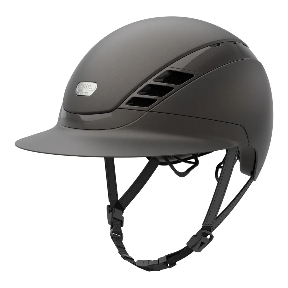 Abus Reithelm AirLuxe PURE LV - matt metallic mocca -  Grösse: 55-57 cm, Farbe: matt metallic mocca