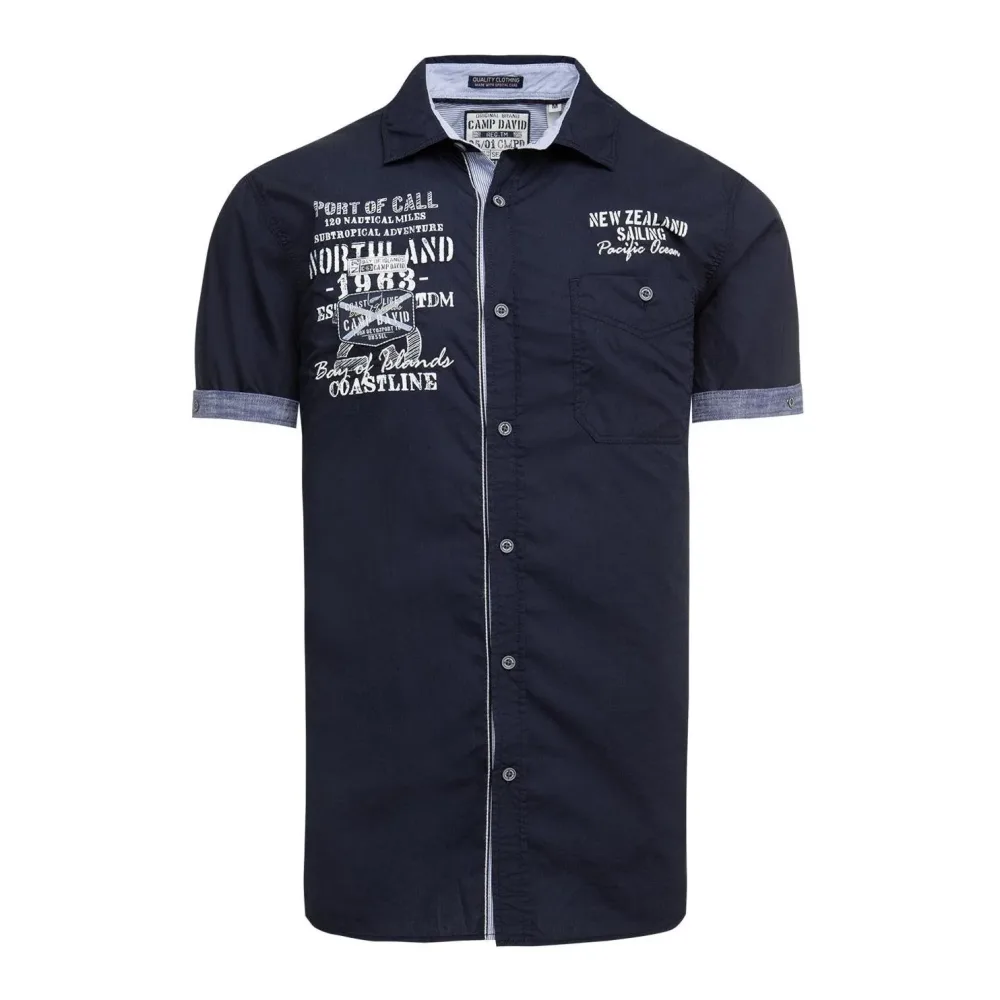 Camp David Hemd 1/2 Bay of Island I Herren - blue navy - Glacier-deepsea -  Grösse Bekleidung Herren: XXL